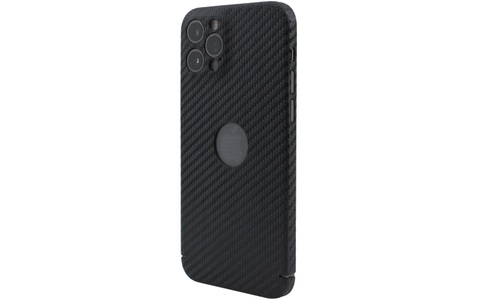 nevox, nevox Handyhülle »Carbon Series Cover Logo Window«, iPhone 14 Pro, Nevox Back Cover Carbon Series Logo iPhone 14 Pro Schwarz
