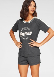 Arizona, Arizona Shorty, im College-Look mit Folienprint, 