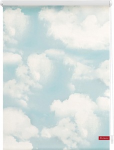 LICHTBLICK, Seitenzugrollo, Lichtblick, »Wolken«, Klemmfix, Kettenzug, Lichtschutz, Fixmass, ohne Bohren, LICHTBLICK ORIGINAL Seitenzugrollo »Klemmfix Motiv Wolken« Lichtschutz ohne Bohren freihängend bedruckt