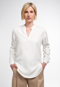 Eterna, ETERNA LANGARM BLUSE MODERN CLASSIC CHAMPAGNER UNIFARBEN, Viscose Shirt Bluse in champagner unifarben