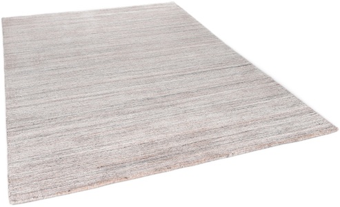 THEKO Teppich »San Diego«, rechteckig, 13 mm Höhe, Handweb Teppich, Kurzflor, aus weicher Wolle & Viskose, handgewebt mit Knüpfoptik, meliert, leichter seidiger Glanz, ideal im Wohnzimmer & Schlafzimmer