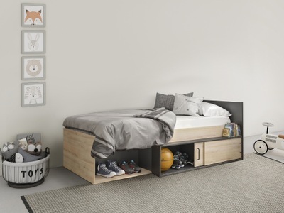 Gami, Gami Einzelbett »ERQUY«, Gami Jugendbett »ERQUY«, Einzelbett