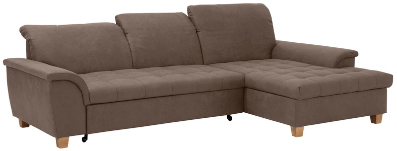 HOME AFFAIRE, Home affaire Ecksofa »Lyla«, mit Recamiere, wahlweise mit Rückenfunktion und zusätzlich mit Bett + Bettkasten, Home affaire Ecksofa »Lyla fester Sitzkomfort, bequeme Armlehnen, Breite 279cm, L-Form« mit Recamiere, wahlweise mit Rückenfunktion und zusätzlich mit Bett