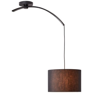 Brilliant Leuchten, Brilliant Leuchten Pendelleuchte »Daria«, E27, 1 St., Hängelampe mit Auslegearm schwarz, Brilliant Pendelleuchte »Daria«, 1 flammig, Leuchtmittel E27 ohne Leuchtmittel, Hängelampe mit Auslegearm schwarz