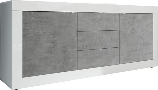 LC, LC Sideboard »Basic«, 210 cm, INOSIGN Sideboard »Basic Breite 210 cm, Kommode 2 Türen, 3 Schubkästen, Anrichte,«, Metallgriff, moderne Rahmenoptik, viel Stauraum, Farbauswahl