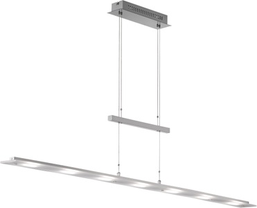 FISCHER & HONSEL, LED-Pendellampe Largo tunable white mit Dimmer, Fischer & Honsel LED-HÄNGELEUCHTE , 69540 Largo , Weiss, Chromfarben, Nickelfarben , Metall, Glas , 75-150 cm , matt , höhenverstellbar , 003151038001