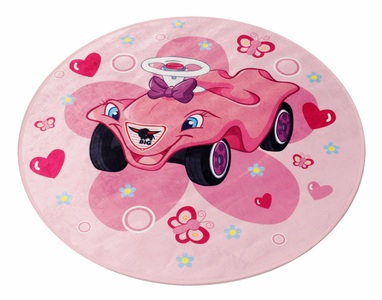 BOBBY CAR, Kinderteppich, »Bobby Car 101«, Bobby Car, rund, Höhe 6 mm, gedruckt, Bobby Car Kinderteppich »Bobby Car 101«, rund, 6 mm Höhe, besonders weich durch Microfaser, Kinderzimmer