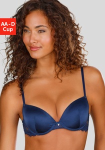 LASCANA Push-up-BH »Alana«, aus edler Qualität mit hohem Seidenanteil und floraler Spitze, Dessous