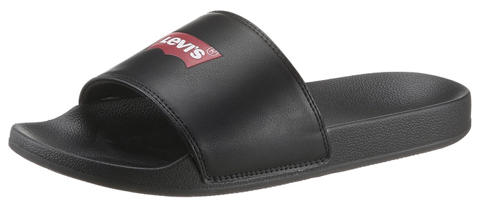 LEVI'S, Levi's® Badepantolette »JUNE BATWING«, für Strand- und Schwimmbad, Levi's June Batwing Pantoletten | Regular Black | Herren | EU46