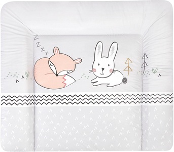 Julius Zöllner, JULIUS ZÖLLNER Wickelauflage Softy Fuchs und Hase 75 x 85 cm - bunt, 