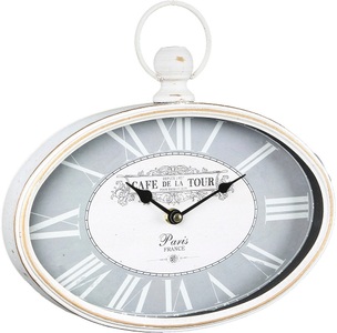 Ambiente Haus, Ambiente Haus Wanduhr »Wanduhr ovale 29cm«, Ambiente Haus Wanduhr »Wanduhr ovale 29cm«