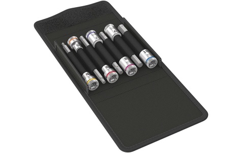 Wera, Wera 8740 B HF 05003180001 Außen-Sechskant Steckschlüsseleinsatz-Set 7teilig 3/8 (10 mm), Wera Stecknuss-Set 8740 B HF 1 Zyklop 3/8