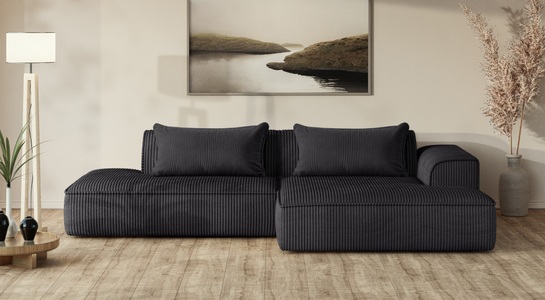 exxpo - sofa fashion Ecksofa »Billund modernes Designsofa, bequem und elegant, Breite 294cm, L-Form« modern, L-form, Wellenfedern, inklusive 2x Nierenkissen