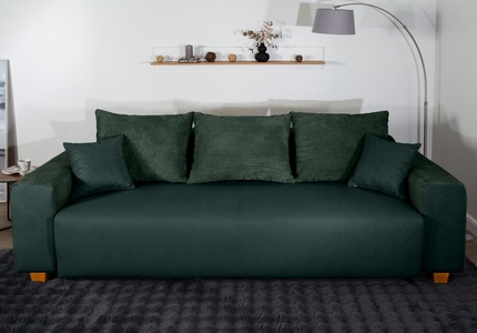 COLLECTION AB Schlafsofa »Yves, Liegefläche (B/T): 142/194 cm«, inkl. Bettfunktion, Bettkasten, Federkern & Zierkissen
