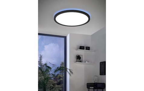 EGLO CONNECT, EGLO connect Rovito-Z Deckenlampe schwarz Ø 29,5cm, EGLO connect Rovito-Z Deckenlampe schwarz Ø 29,5cm