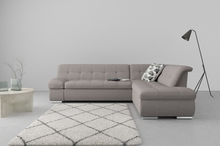 DOMO collection, DOMO collection Ecksofa »Mona«, wahlweise mit Bett- und Armlehnfunktion, DOMO collection Ecksofa »Mona L-Form bequem und komfortabel, Breite 271cm, L-Form« wahlweise mit Bett- und Armlehnfunktion