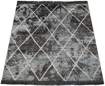 PACO HOME, Paco Home Teppich »Kelim 315«, rechteckig, 19 mm Höhe, Scandi Design, Rauten Muster, mit Fransen, ideal im Wohnzimmer & Schlafzimmer, Paco Home Teppich »Kelim 315«, rechteckig, 18 mm Höhe, Scandi Design, Rauten Muster, mit Fransen