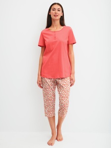 Calida - Pyjama-Set 3/4, kurzarm, für Damen, Rose Größe L