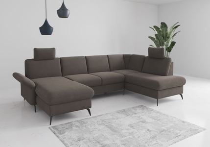 Home affaire Wohnlandschaft »Rochelle«, wahlweise mit Bettfunktion, Bettkasten und Armteilverstellung