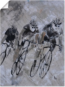 Artland, Artland Wandbild »Fahrrad fahren im Regen«, Artland Wandbild »Fahrrad fahren im Regen«, Fahrräder, (1 St.), als Alubild, Outdoorbild, Leinwandbild, Poster in verschied. Grössen