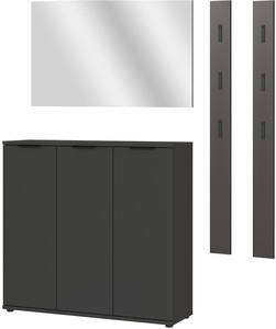 Germania, GERMANIA Garderoben-Set »Stanton«, (4 St.), Garderoben-Set bestehend aus 1 Schuhschrank, 1 Spiegel und 2 Paneelen, GERMANIA Garderoben-Set »Stanton«, (4 St.), Garderoben-Set bestehend aus 1 Schuhschrank, 1 Spiegel und 2 Paneelen