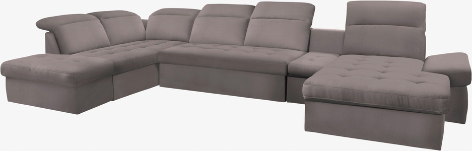 SIT&MORE, sit&more Wohnlandschaft, sit&more Wohnlandschaft »Stardust U-Form«, inklusive Kopfteilverstellung, Armlehnenfunktion und Tischelement