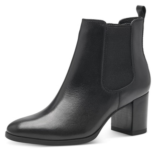 TAMARIS, Tamaris Chelseaboots, mit Anziehlasche und Stretcheinsastz, Tamaris Chelseaboots, Blockabsatz, Herbstmode, Stiefelette mit Stretcheinsatz