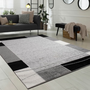 PACO HOME, Teppich, »Sinai 054«, Paco Home, rechteckig, Höhe 13 mm, maschinell gewebt, Paco Home Teppich »Sinai 054« rechteckig 13 mm Höhe Kurzflor, mit Bordüre, Wohnzimmer & Schlafzimmer, Kundenliebling
