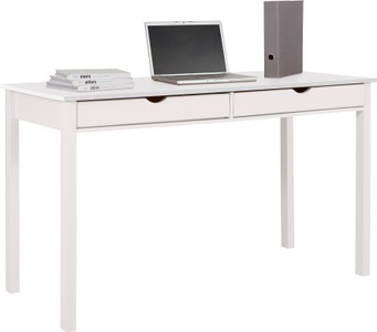 MY HOME, my home Schreibtisch »Gava«, aus massiven Kiefernholz, mit praktischen Griffmulden, in unterschiedlichen Farbvarianten, Breite 140 cm, INOSIGN Schreibtisch »Gava«, aus massiven Kiefernholz, mit praktischen Griffmulden, Breite 140 cm