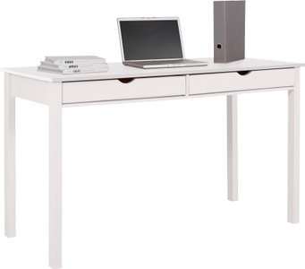 MY HOME, my home Schreibtisch »Gava«, aus massiven Kiefernholz, mit praktischen Griffmulden, in unterschiedlichen Farbvarianten, Breite 140 cm, INOSIGN Schreibtisch »Gava«, aus massiven Kiefernholz, mit praktischen Griffmulden, Breite 140 cm