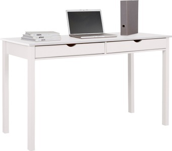 MY HOME, my home Schreibtisch »Gava«, aus massiven Kiefernholz, mit praktischen Griffmulden, in unterschiedlichen Farbvarianten, Breite 140 cm, INOSIGN Schreibtisch »Gava«, aus massiven Kiefernholz, mit praktischen Griffmulden, Breite 140 cm