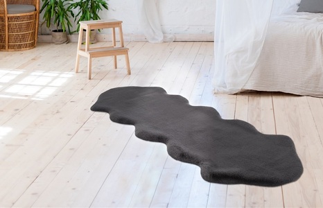 calo-deluxe, Fellteppich, »Vogesen 300«, calo-deluxe, rechteckig, Höhe 35 mm, handgetuftet, calo-deluxe Fellteppich »Vogesen 300« fellförmig 35 mm Höhe Kunstfell, Hochflor, handtuft, Wohnzimmer, Schlafzimmer