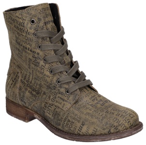 Josef Seibel, Josef Seibel Schnürboots »SIENNA 82«, mit modischem Zeitungsprint, 