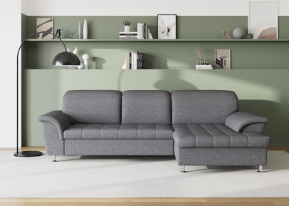 DOMO collection, DOMO collection Ecksofa »Franzi«, wahlweise mit Bettfunktion, Bettkasten und Kopfteilverstellung, frei im Raum stellbar, DOMO collection Ecksofa »Franzi Steppung im Sitzbereich B7T/H: 278/162/80 cm, L-Form« wahlweise mit Bettfunktion, Bettkasten und Kopfteilverstellung