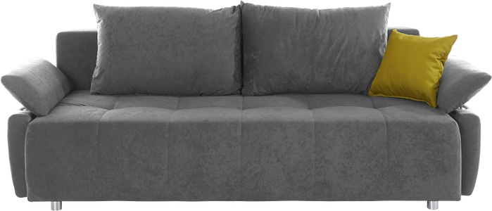 COLLECTION AB, COLLECTION AB Schlafsofa, mit Federkern, Bettfunktion und Bettkasten, inklusive 2 Rücken- und 1 Zierkissen, frei im Raum stellbar, COLLECTION AB Schlafsofa »Funtastic«, mit Federkern, Bettfunktion, inklusive 2 Rücken- und 1 Zierkissen