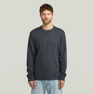 G-STAR Longsleeve »Nifous R« mit geripptem Einsatz vorne