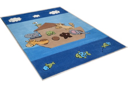 THEKO, Kinderteppich, »Animals on Tour«, THEKO, rechteckig, Höhe 14 mm, handgetuftet, THEKO Kinderteppich »Animals on Tour«, rechteckig, 14 mm Höhe, Kurzflor, handgearbeiteter Reliefschnitt (Carving), Motiv Tiere