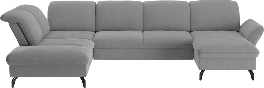 SIT&MORE, sit&more Wohnlandschaft, Wahlweise mit Bett-, Kopfteil - und Armlehnfunktion, sowie Bettkasten, sit&more Wohnlandschaft »Leandro U-Form«, Wahlweise mit Bett-, Kopfteil - und Armlehnfunktion, sowie Bettkasten