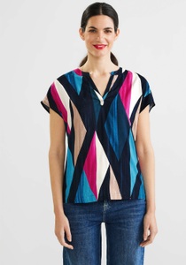 STREET ONE, Blusenshirt mit Print, STREET ONE Shirtbluse, mit grafischem Rhombus Print
