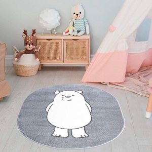 Carpet City Kinderteppich »ANIME923«, rechteckig, 11 mm Höhe, Kinderzimmer Teppich Modern mit Mond, Blumen, Wolken, Creme, Multi