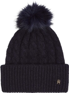 Tommy Hilfiger, Tommy Hilfiger Beanie »TH TIMELESS BEANIE CABLE«, mit Bommel, Tommy Hilfiger Beanie »TH TIMELESS BEANIE CABLE«, mit Bommel