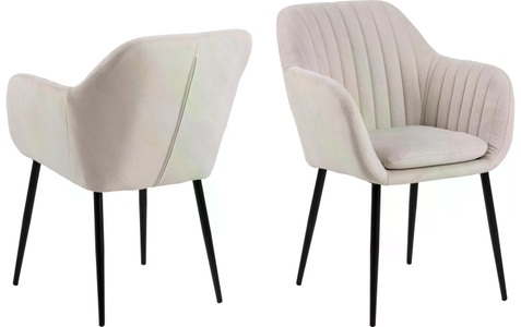 mutoni scandi, Esszimmerstuhl mit Armlehnen Milano creme, AC Design Stuhl »Emilia«