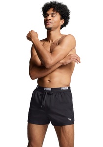 Puma, Badeshorts mit Elastikbund, PUMA Herren Badeshort Logo schwarz | M