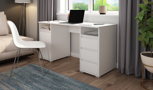 HOMEXPERTS, Homexperts Schreibtisch »Loop«, Homexperts Schreibtisch »Loop«, mit 3 Schubkästen und 1 Tür