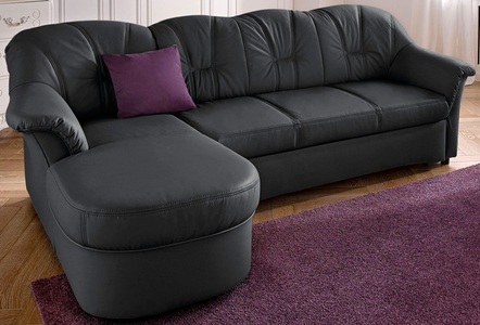 DOMO collection, DOMO collection Ecksofa, DOMO collection Ecksofa »Flores Schlafsofa, B/T/H: 233/142/86 cm, L-Form«, wahlweise mit Bettfunktion, wahlweise mit Federkern, auch in Leder