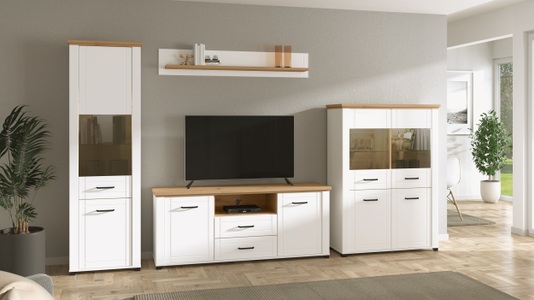 HOME AFFAIRE, Home affaire Vitrine »Valencia«, Sicherheitsglas 4 mm, Home affaire Vitrine »Valencia«, 2 Türen mit 4mm-Sicherheitsglas, Breite 103,5 cm
