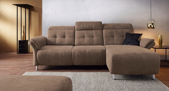 PLACES OF STYLE, Places of Style Ecksofa »Manhattan«, 2 Sitze mit elektrischer Relaxfunktion, verstellbare Armlehnen, Home affaire Ecksofa »Manhattan L-Form« 2 Sitze mit elektrischer Relaxfunktion, verstellbare Armlehnen