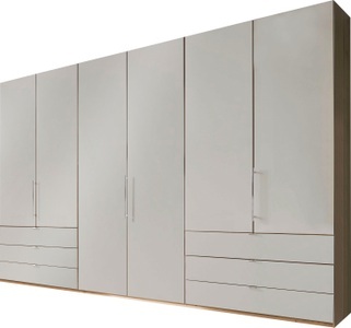 Wiemann, WIEMANN Falttürenschrank »Loft«, Venda Falttürenschrank glasfront in eichefarben, champagner , Loft , Metall , 6 Fächer , 6 Schubladen , 300x216x58 cm , Dekorfolie,Nachbildung , Typenauswahl, Beimöbel erhältlich, umfangreiches Zubehör erhältlich, In verschiedenen Grössen erh?