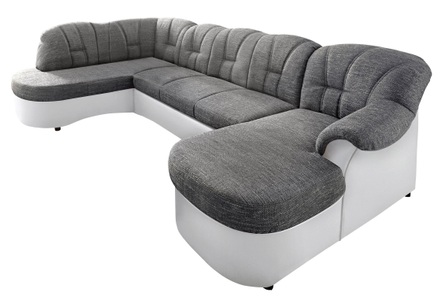 DOMO collection, DOMO collection Wohnlandschaft, DOMO collection Wohnlandschaft »Flores auch in Leder-Bezug, B/T/H: 293/180/86 cm, U-Form« wahlw. mit Bettfunktion, wahlw. mit Federkern, Unser Dauertiefpreis