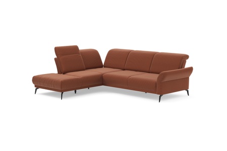 INOSIGN Ecksofa »Coco«, wahlweise mit Sitztiefen, Armteil- und Kopfteilverstellungim Cord, mit Füssen 15 cm hoch